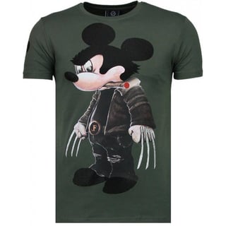 Bad Mouse - Rhinestone T-Shirt - Groen