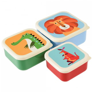 Rex London Snack Boxes Set Van 3 Kleurrijke Figuurtjes