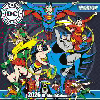 DC Comics Kalender 2026 - Superman - Wonder Woman - Batman