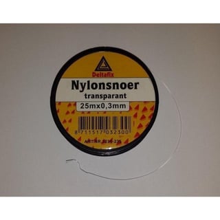 Deltafix Snoer Nylon Transparant 25 M X 0.30