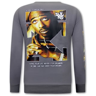 Tupac Shakur - 2Pac Heren Trui - Grijs
