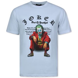 Joker - T Shirt Heren Met Print - Oversized T Shirt Heren - Tshirts Heren Grappig - Funny Shirt - 701 - Wit