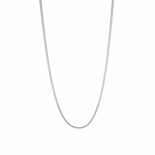 Gold Plated Necklace Flat Link - Sterling Silver / Silver