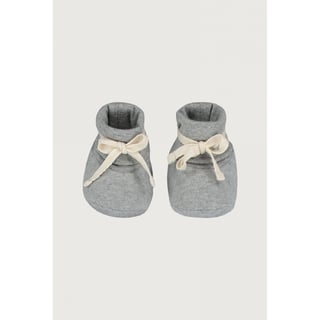 Gray Label Baby Ribbed Booties Grey Melange