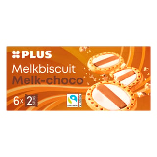 PLUS Melkbiscuit Melk Choco Fairtrade