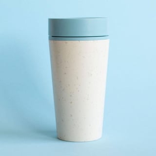 Herbruikbare koffiebeker - 340ml Circular & Co - Blauw-Crème