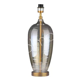 Tafel Lamp Voet Amara Amber Transparant Glas 21x56cm