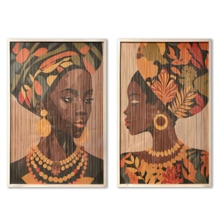 Lijsten Met Print Afrikaanse Vrouwen 56x85cm Set/2