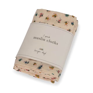 KONGES SLØJD Organic Muslin Cloth 3 Pack 