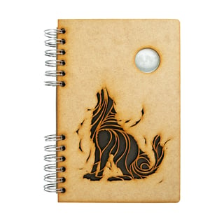 Sustainable journal - Recycled paper - Black Wolf