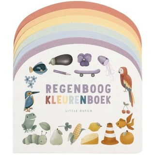 Little Dutch Kartonboek Regenboog Kleurenboek