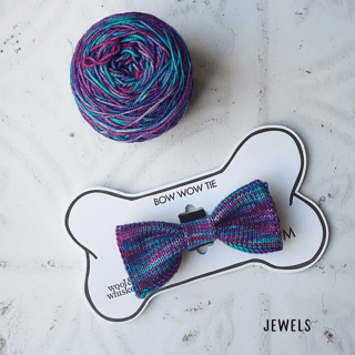 Hand-Dyed Dog Bow Tie Collection - Jewel