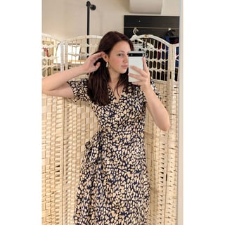 Essential Summer Dress  Marine blue / Cream