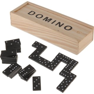 Domino 28 Stuks in Houten Kist