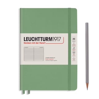 Leuchtturm medium lined notebook (A5) hardcover - 14.5 x 21cm / sage