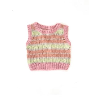 Longlivethequeen Knitted Spencer Pastel Stripe