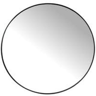 Spiegel Rond Zwart Metaal 80x80cm Xet-3784