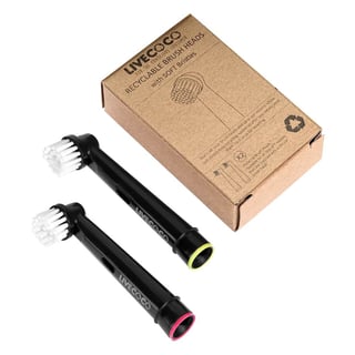 Recyclebare elektrische tandenborstel borsteltjes 2st - Normale borsteltjes (zacht)