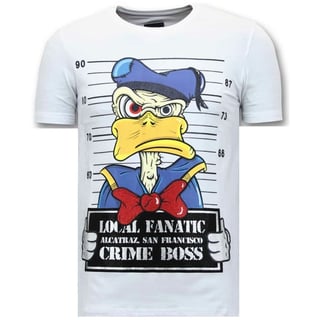 Heren T-Shirt Exclusief - Alcatraz Prisoner - Wit