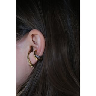 Bandhu Twotone Ear Cuff - Gold / Silver