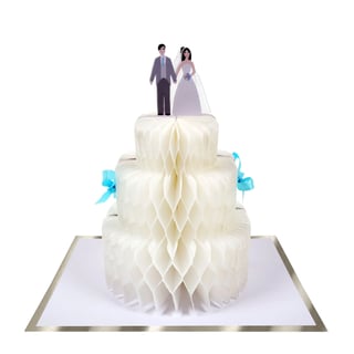 Meri Meri Wedding Cake Honeycomb Card