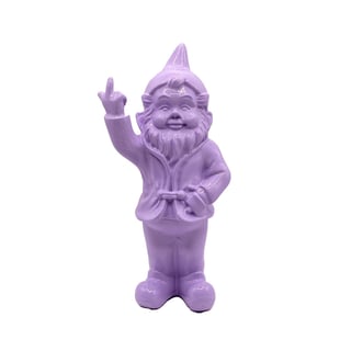 Beeldje Kabouter Fuck You Lila 15cm