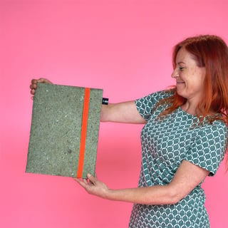 Laptophoes van gerecyclede kleding - medium - I-did - Groen