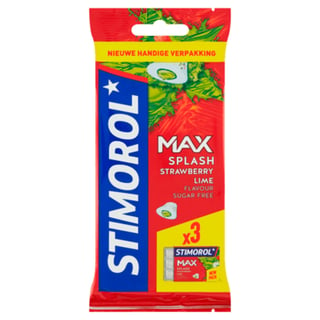 Stimorol Max Splash Kauwgom Strawberry Lime
