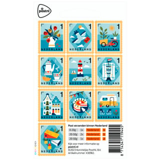 Merkloos Postzegels Nederlandse Iconen 1