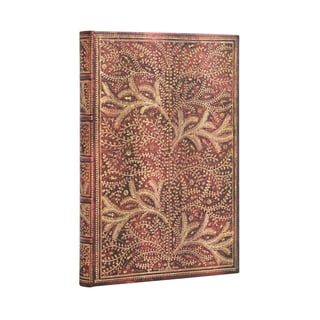 Paperblanks Notebook Midi Plain Wildwood - 13 x 18 cm / Gold red