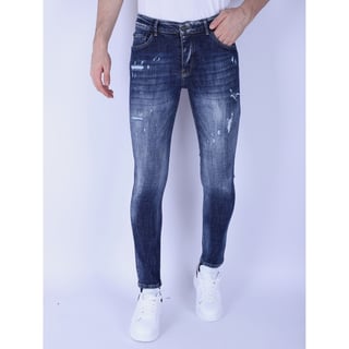 Denim Blue Stone Washed Jeans Slim Fit -1103 - Blauw