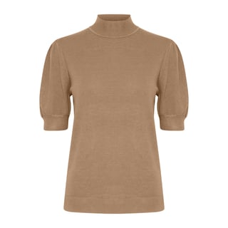 Basis shortsleeve Knit - Beige melange