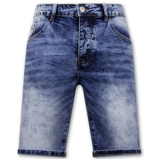 Korte Spijkerbroek Heren Stretch - Denim Short - Blauw