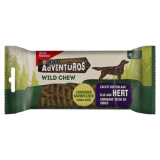 Adventuros Wild Chew Hondensnacks Small Met Hert