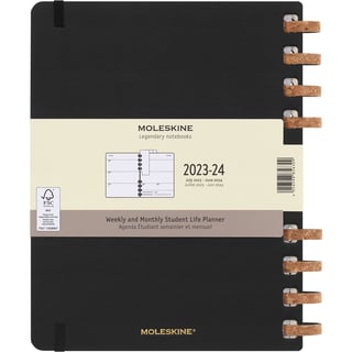 Moleskine 12M Academic Spiral Planner x-large 2023-2024 - Black