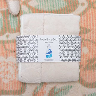 Babyhanddoek biokatoen - met logo mogelijk - Wit raw