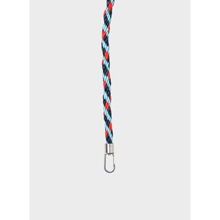 Susan Bijl Kumihimo Strap Key Blue & Red Alert Short