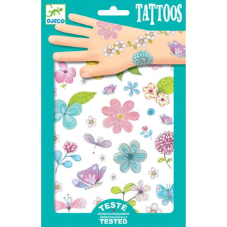 Djeco Body Art Tattoos Glitter Fair Flowers of the Field 3+