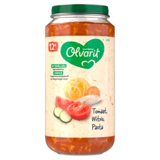 Olvarit 12+mnd Tomaat Witvis Pasta