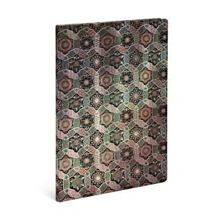 Paperblanks Notebook Grande Plain Tibetan Chakra - 21 x 30 cm / Greens, Orange, silver glaze