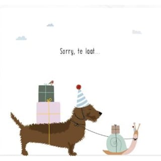 Wenskaarten - Frits - Wenskaart - Frits: Sorry, Te laat...