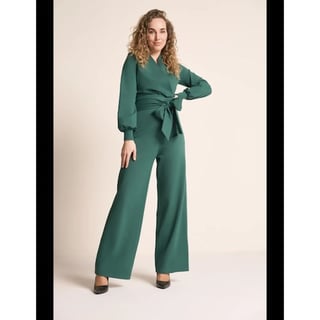 VERY CHERRY Classic Jumpsuit Emmylou Punty Forest Green