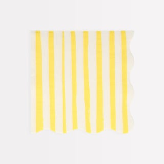 Meri Meri Yellow Stripe Napkins, Large