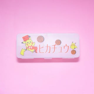 Pikachu Transparant Pencil Case - Red