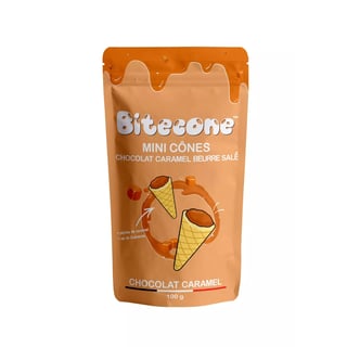 Zoute karamel chocolade bitecone