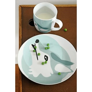 Kinder Dieren Bordjes - Wolf