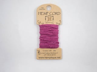 Hemp Cord  6m & 3m - Dark Pink