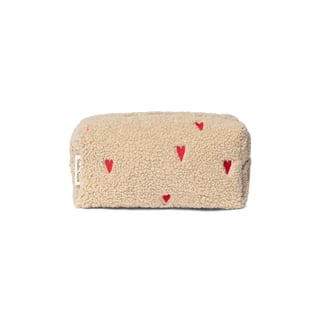 Teddy Hearts Pouch  Ecru Hearts - Ecru Hearts / OS