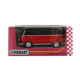 Speelgoed Auto - Volkswagen Bus T1 - Zwart Rood