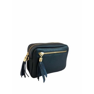 Leather Shoulder Bag Mila - Black